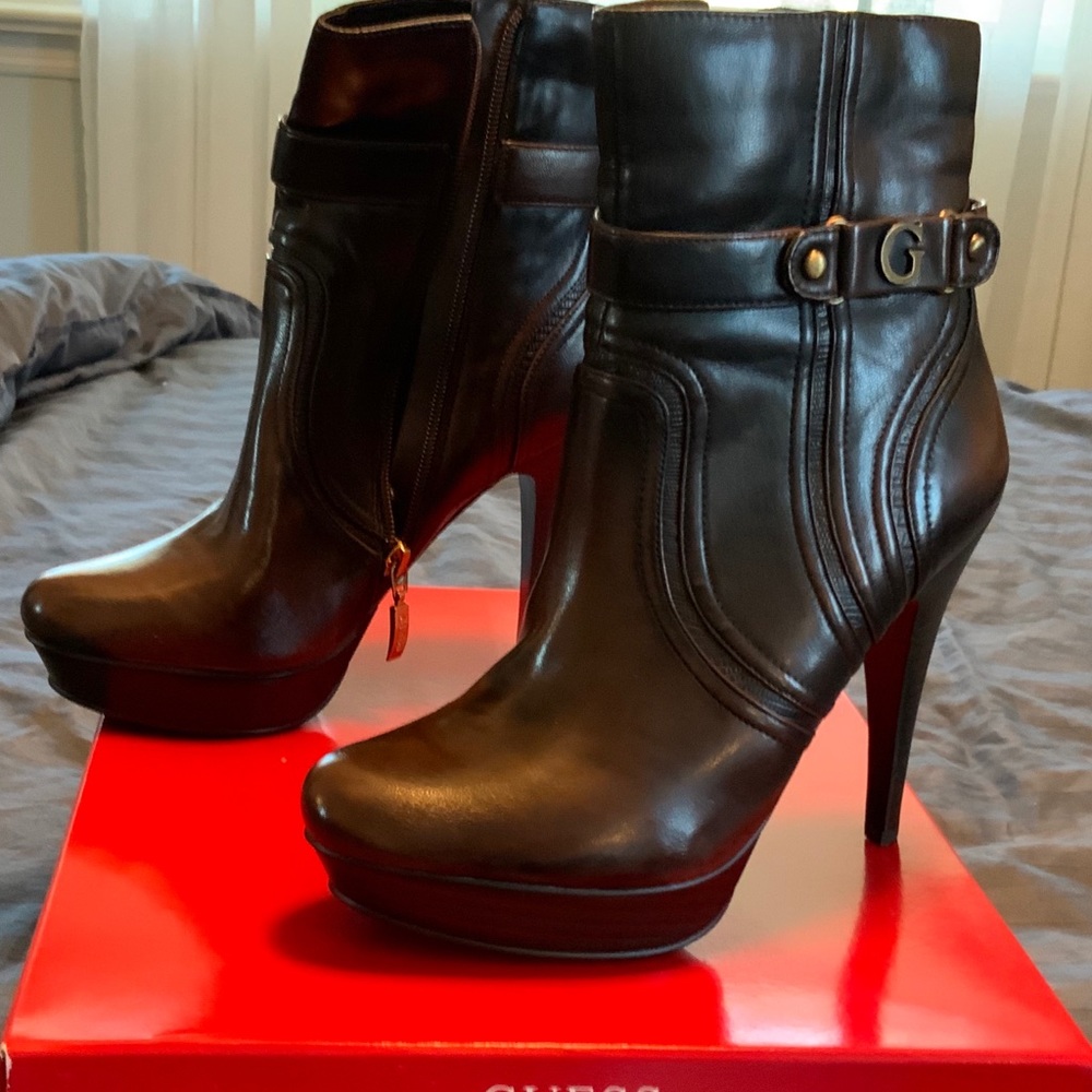 Guess dk brown boots. Size 7.5